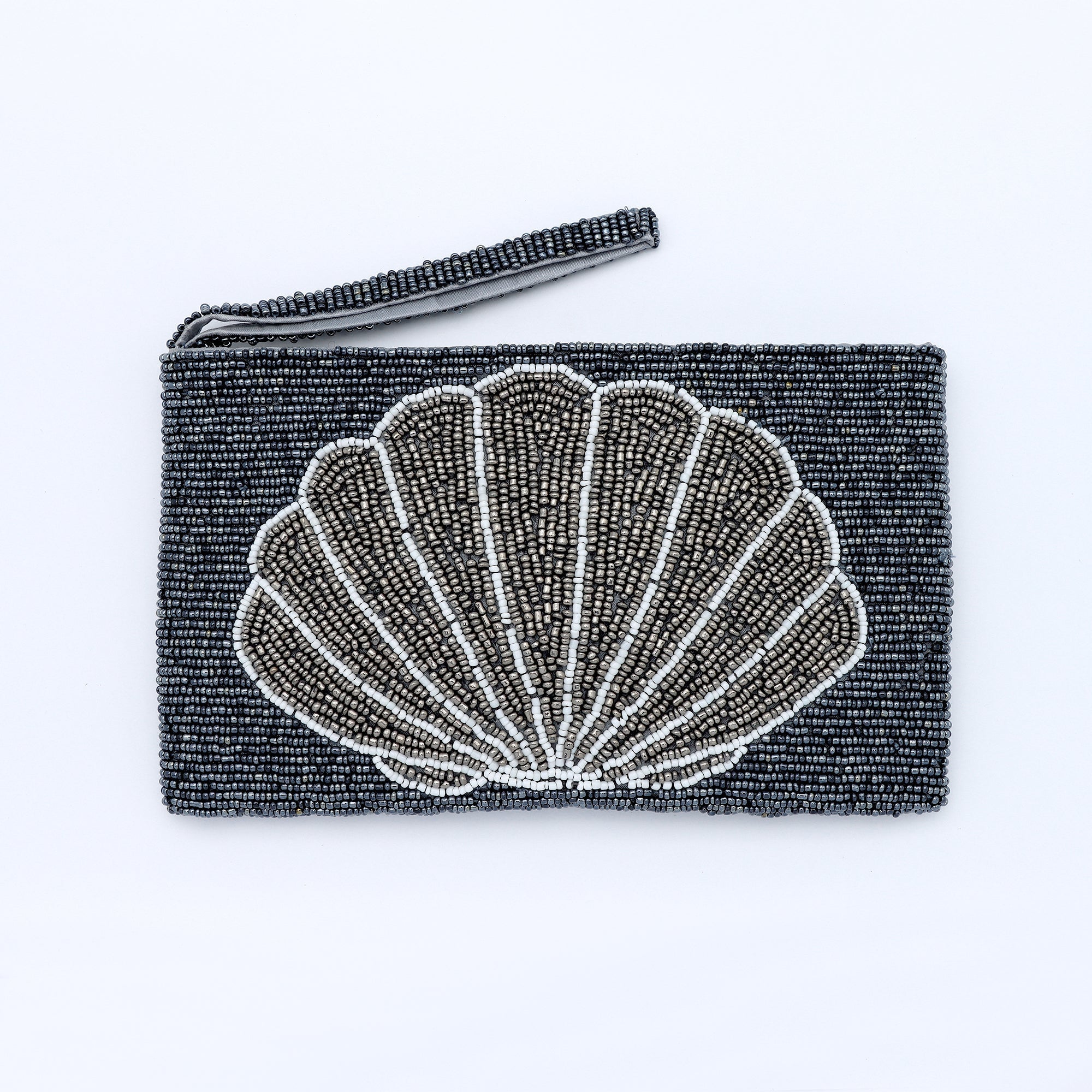 Large Shell Beaded Pouch