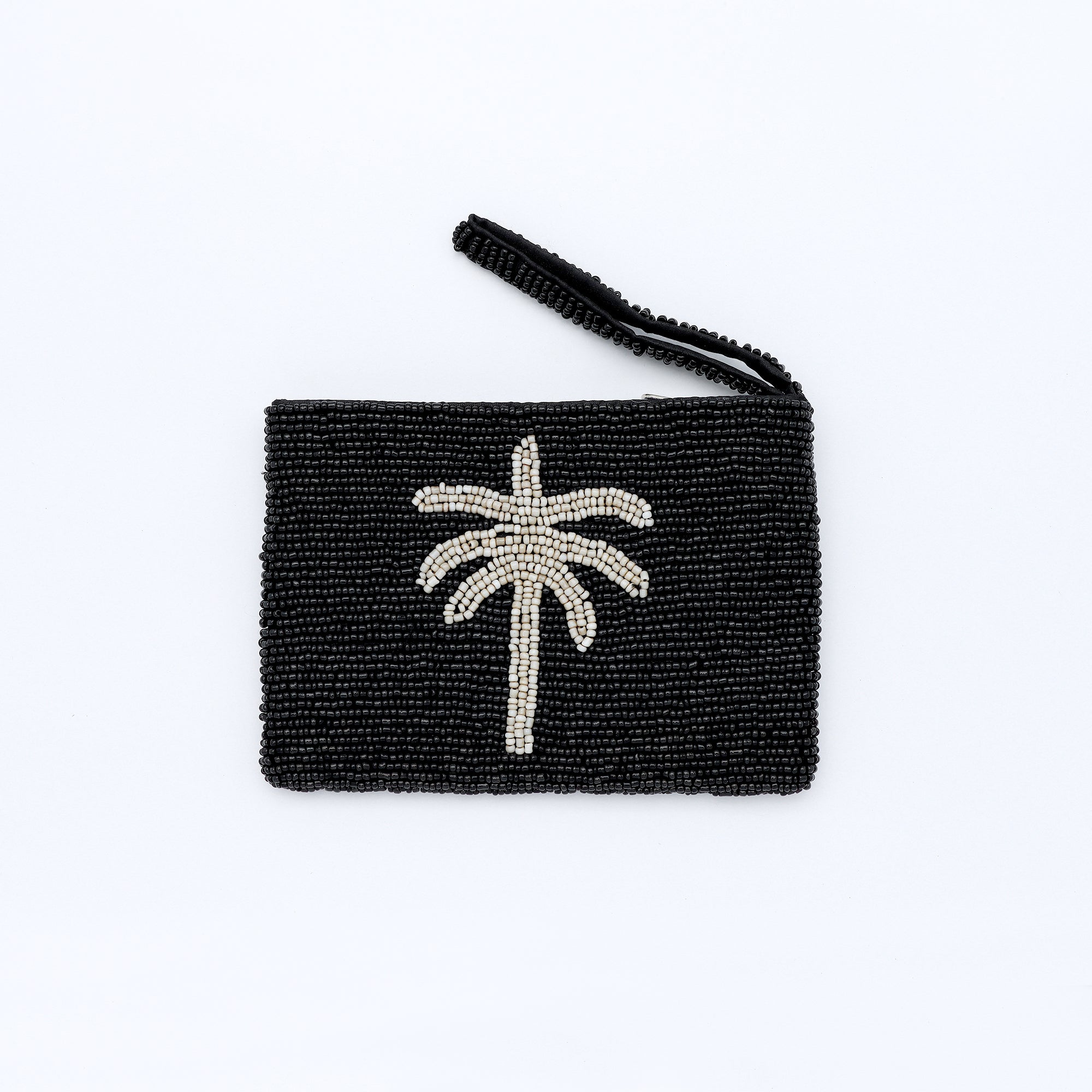 Palm Tree Beaded Pouch