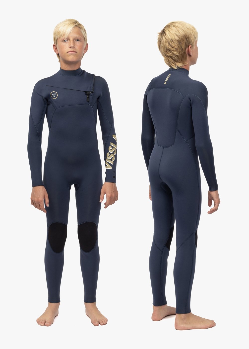 Vissla 7 Seas boys 3-2 full chest zip wetsuit