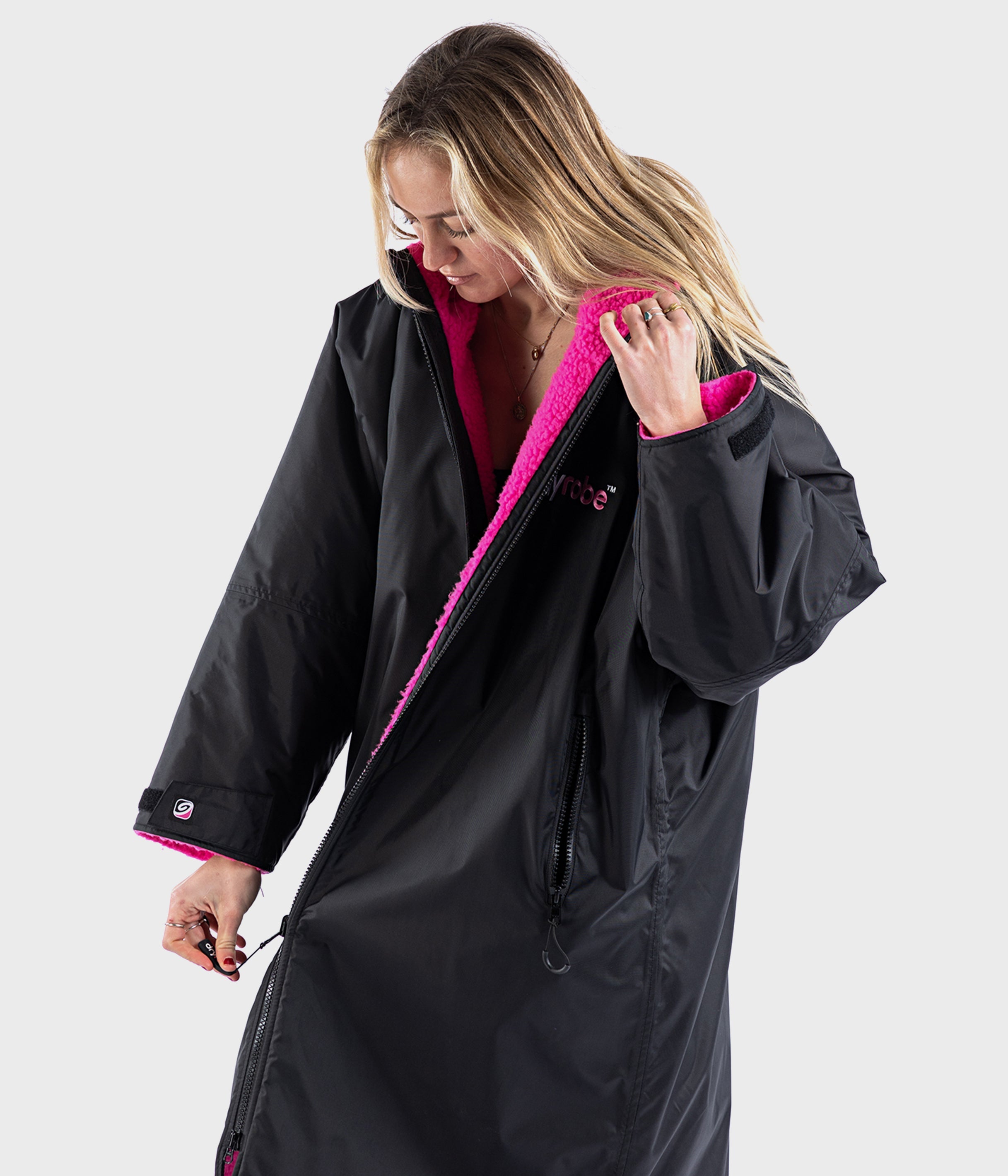 Dryrobe Advanced Long Sleeve - Black Pink