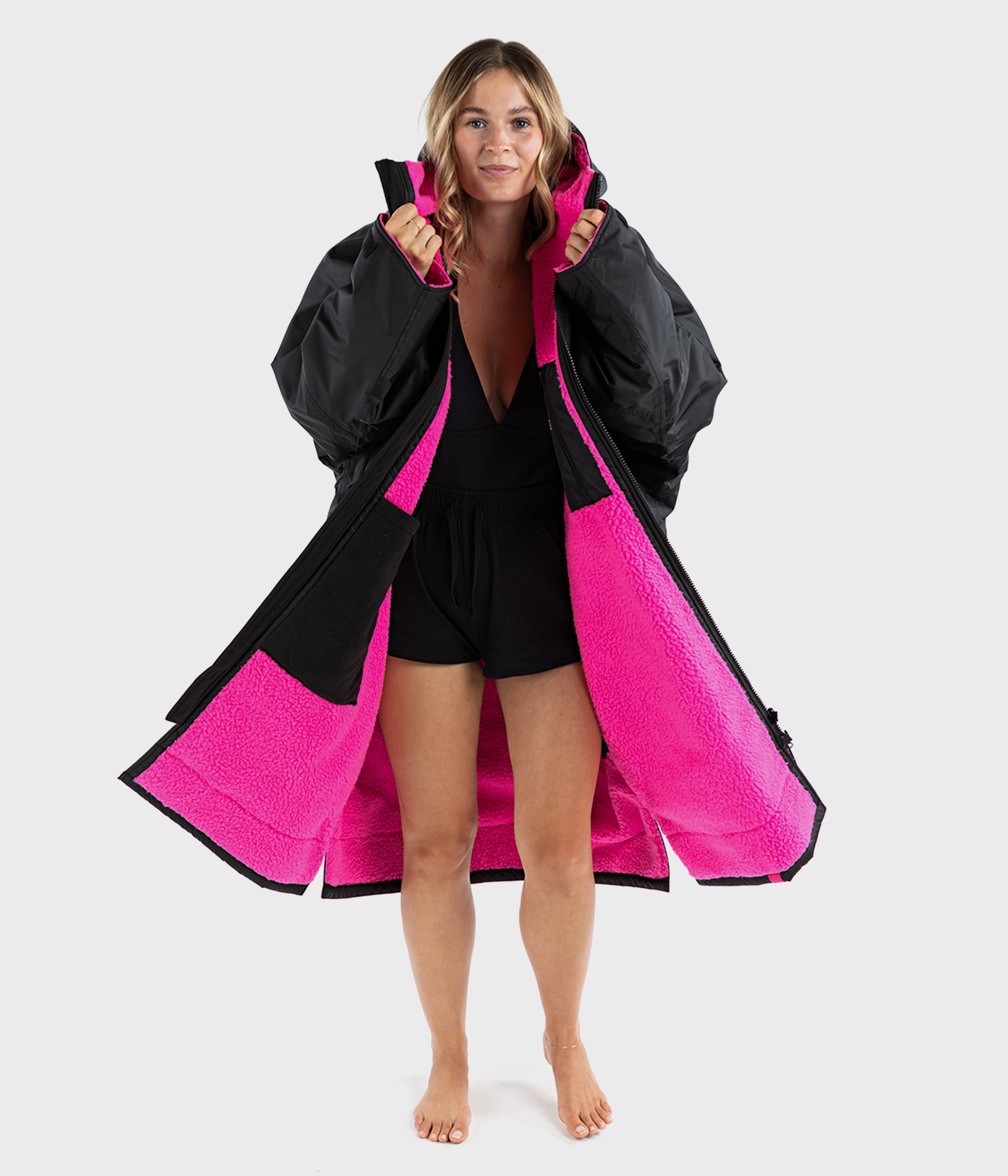 Dryrobe Advanced Long Sleeve - Black Pink