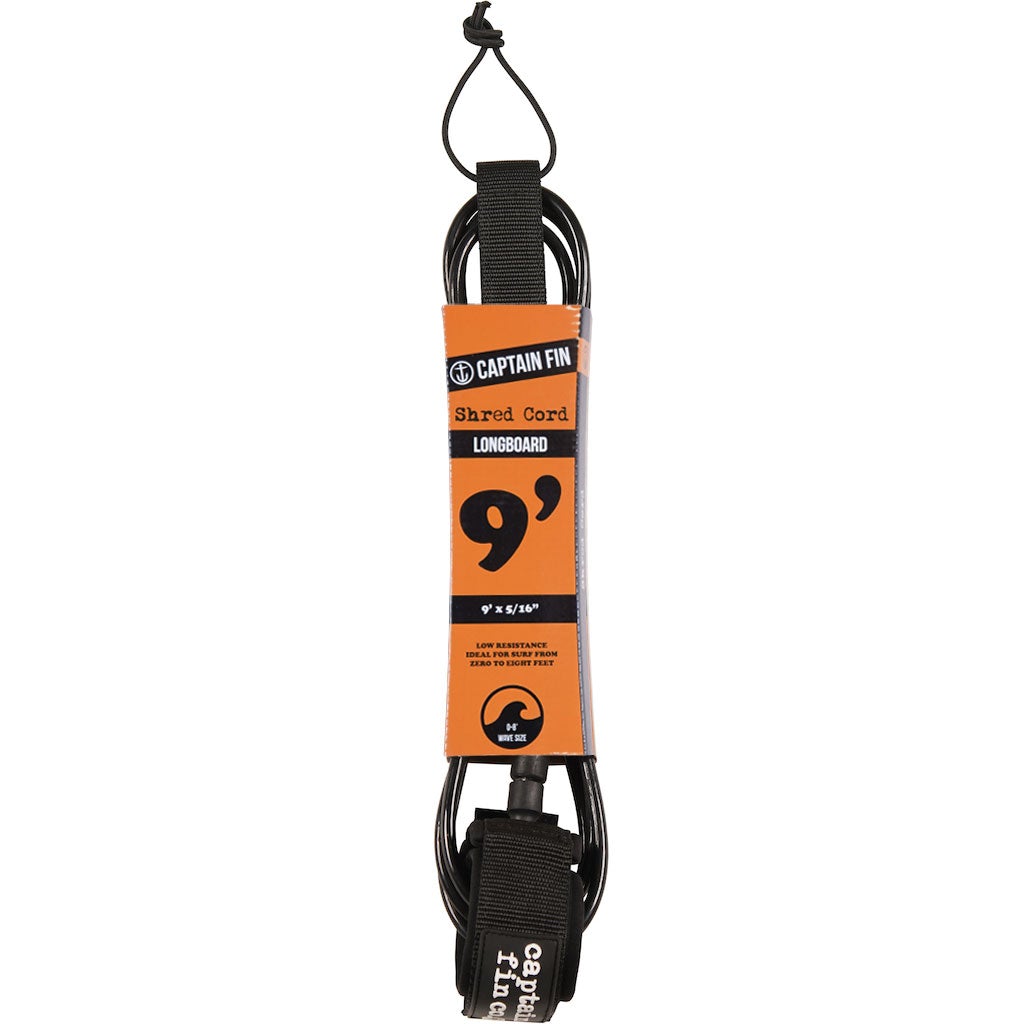 Captain Fin Co - Shred Cord - 9' Standard - Black