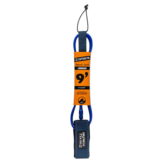 Captain Fin Co. Shred Cord - 9' Standard - Navy Surfboard Leash