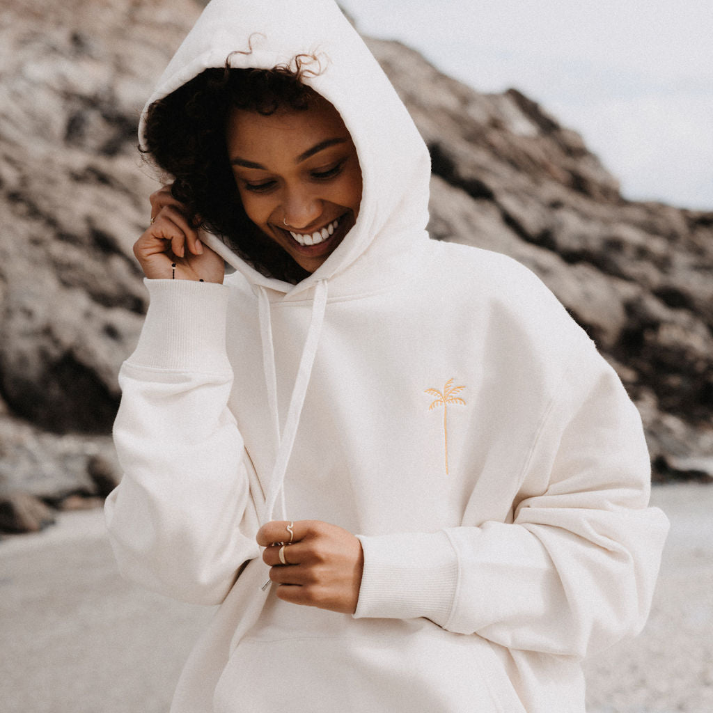Palm Tree Embroidered Hoodie