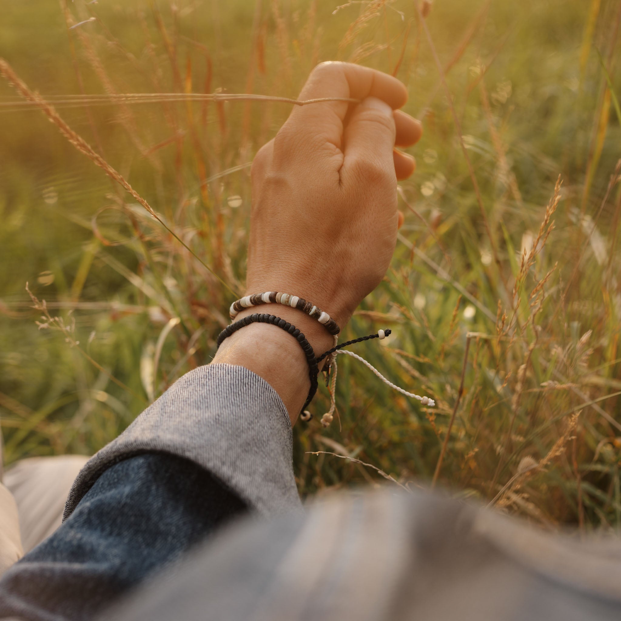 Laut Turquoise & Wood Beaded Bracelet
