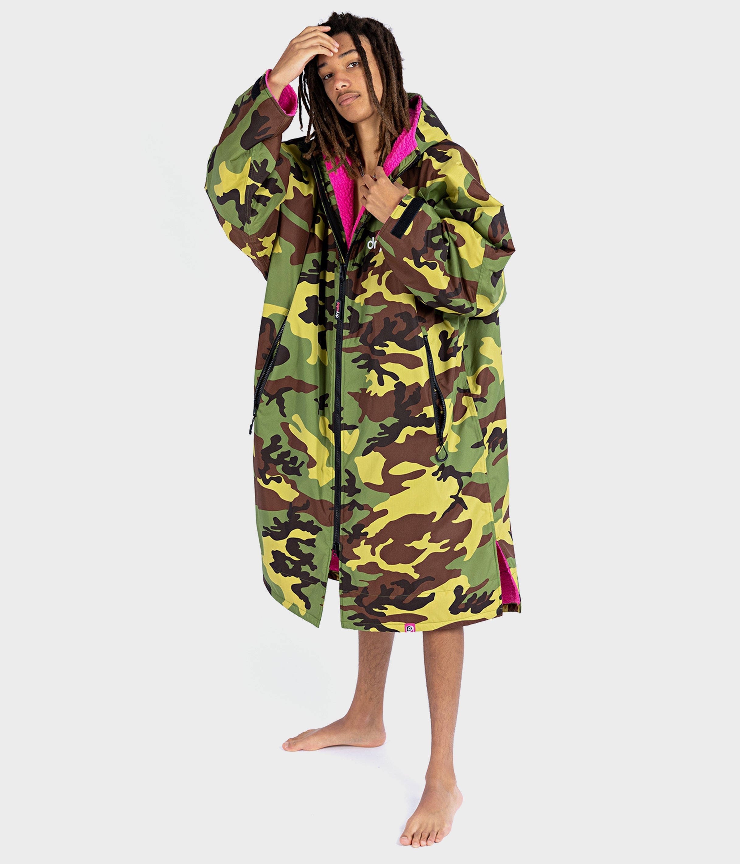 Dryrobe Advanced KIDS Long Sleeve - Camo Pink