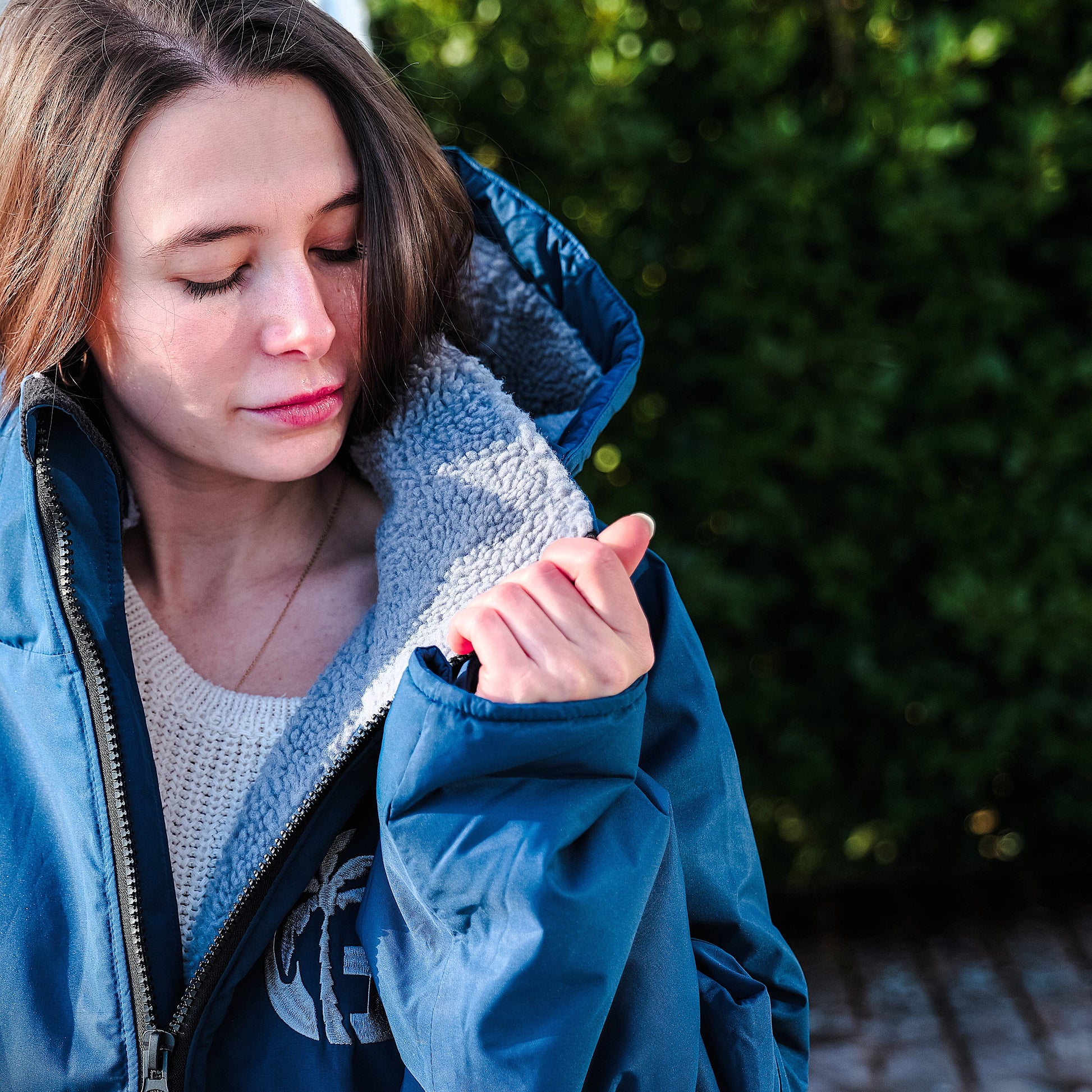 Gumbies Changing Robe (S-CAPE) - Navy & Grey