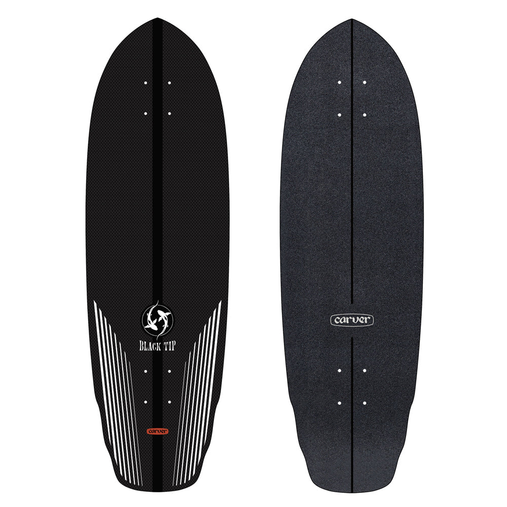 Carver Skateboards - 32.5" Black Tip Carbon - Deck Only