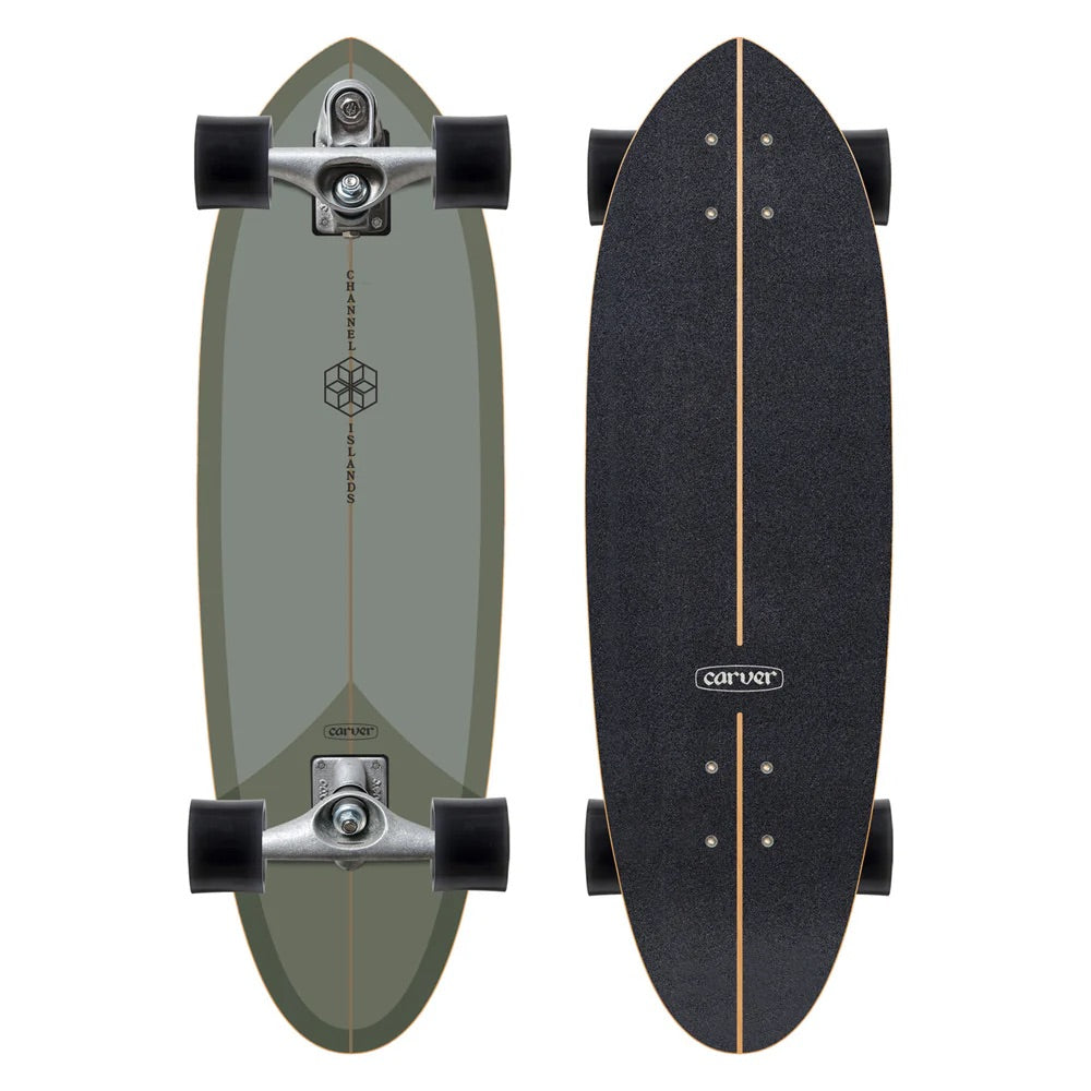 32.5" CI Mid Sage - C7 Complete Carver Surfskate