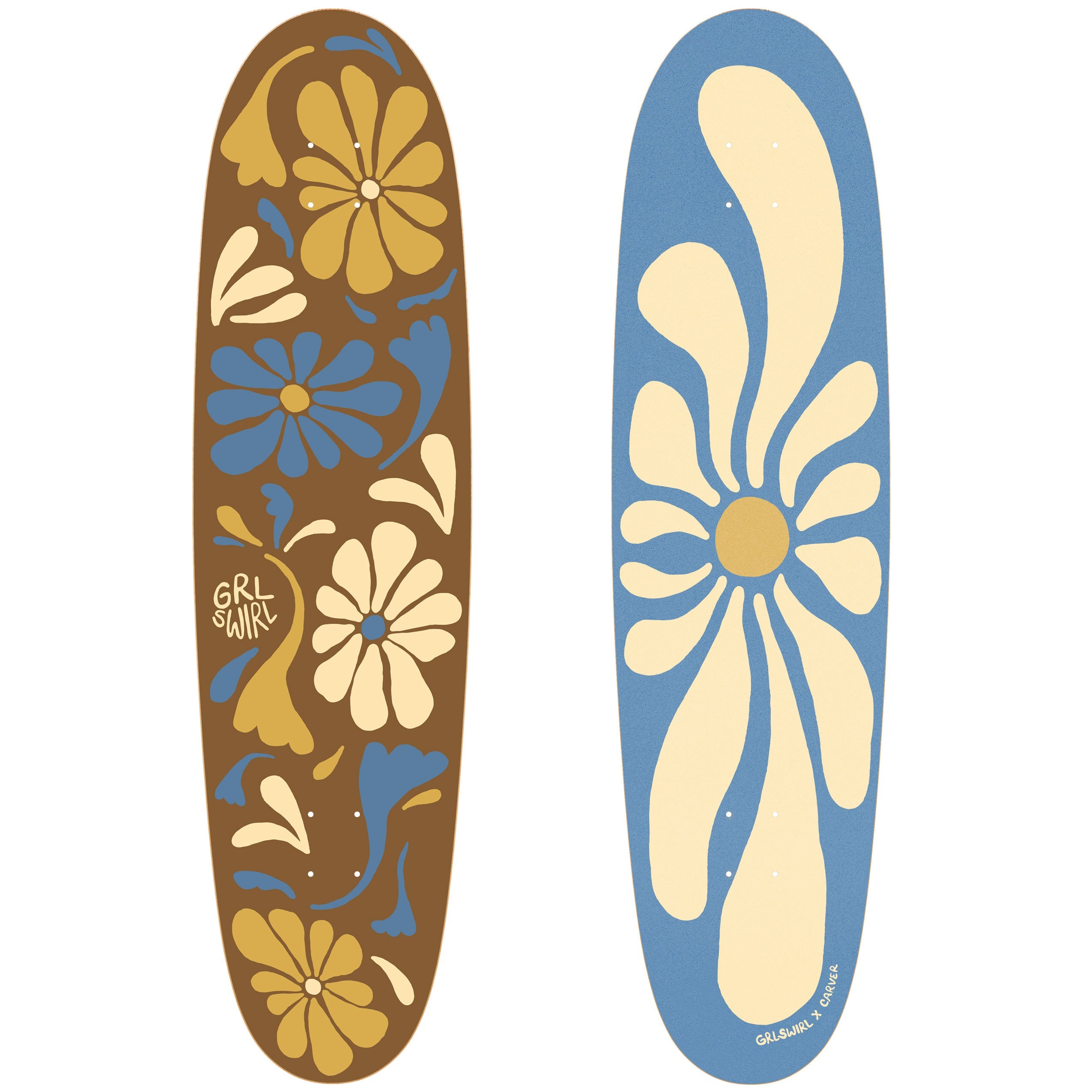 Carver Skateboards - 38" GrlSwirl LongSwirl - Deck Only