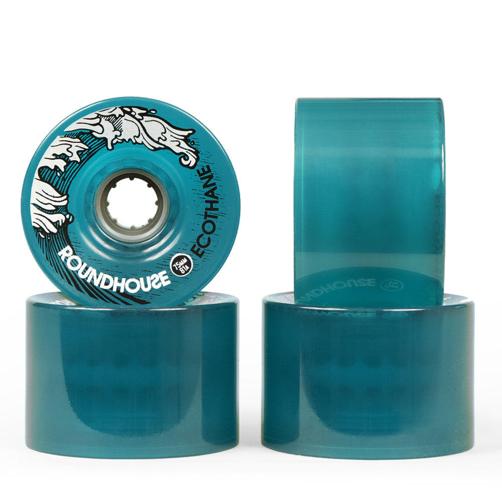 Carver Skateboards - Roundhouse Wheels - 75mm Eco Mag - Aqua (81A)
