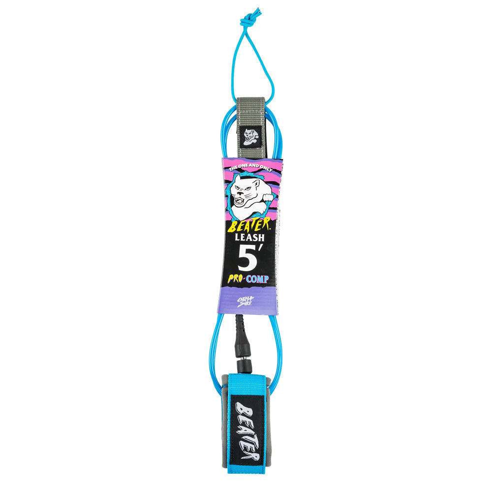 Catch Surf - Beater 5' Pro Comp Leash - Light Blue & Grey