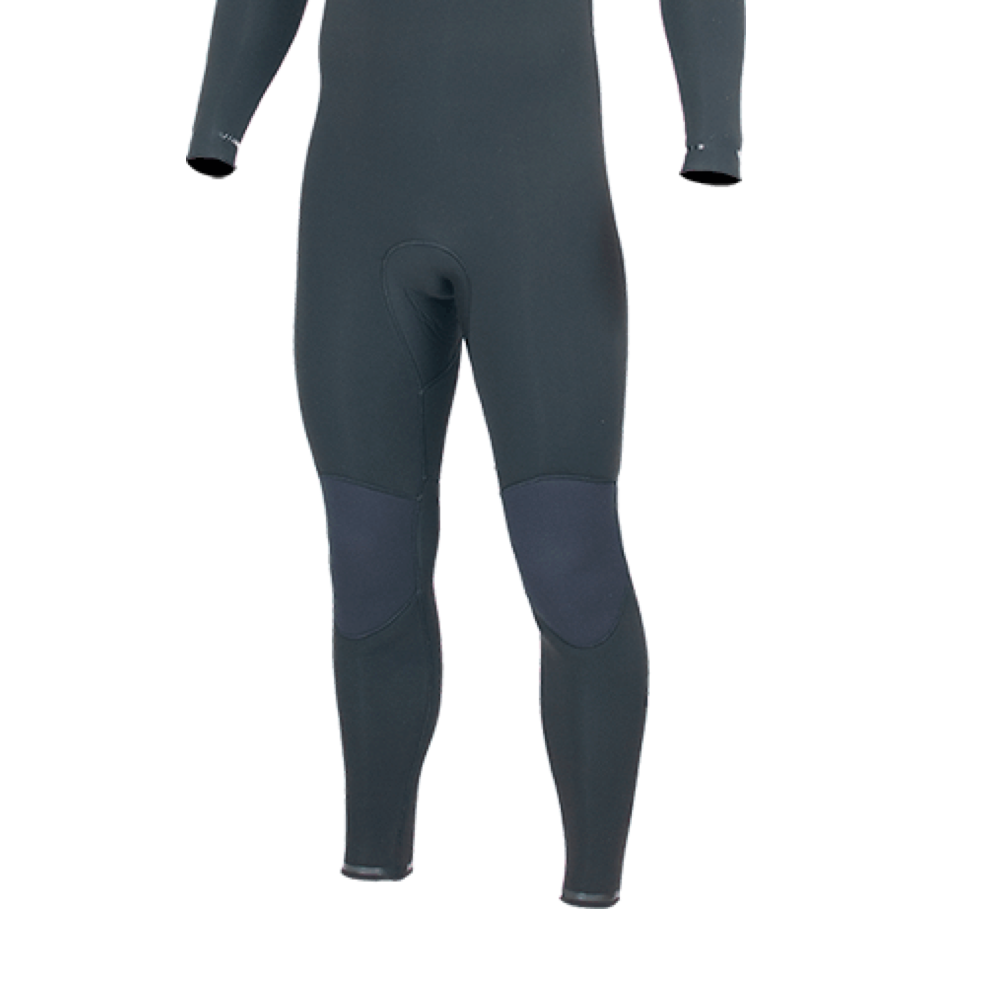 Alder EVO FIRE Mens 6mm / 4mm Chest Zip Hooded - Winter Wetsuit.  Black (Black / Black)