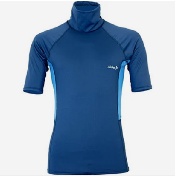 Alder Mens Cruz Short Sleeve Rash Vest - Navy