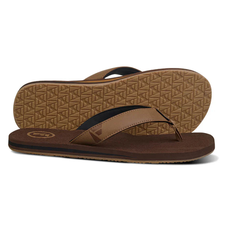 Foamlife SEALES EARTH - MENS FLIP FLOPS - EARTH BROWN