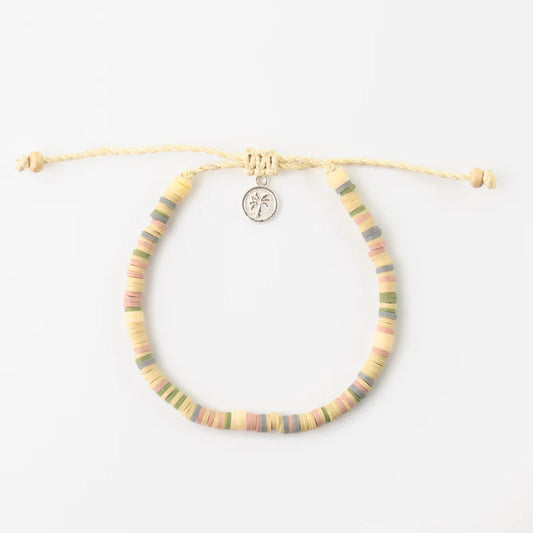 Pineapple Island clay disc anklet