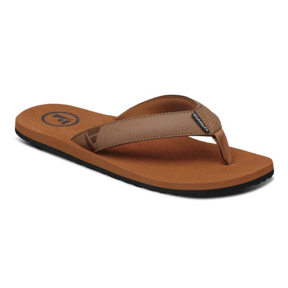 FOAMLIFE SEALES - MENS FLIP FLOPS - TAN/TAN