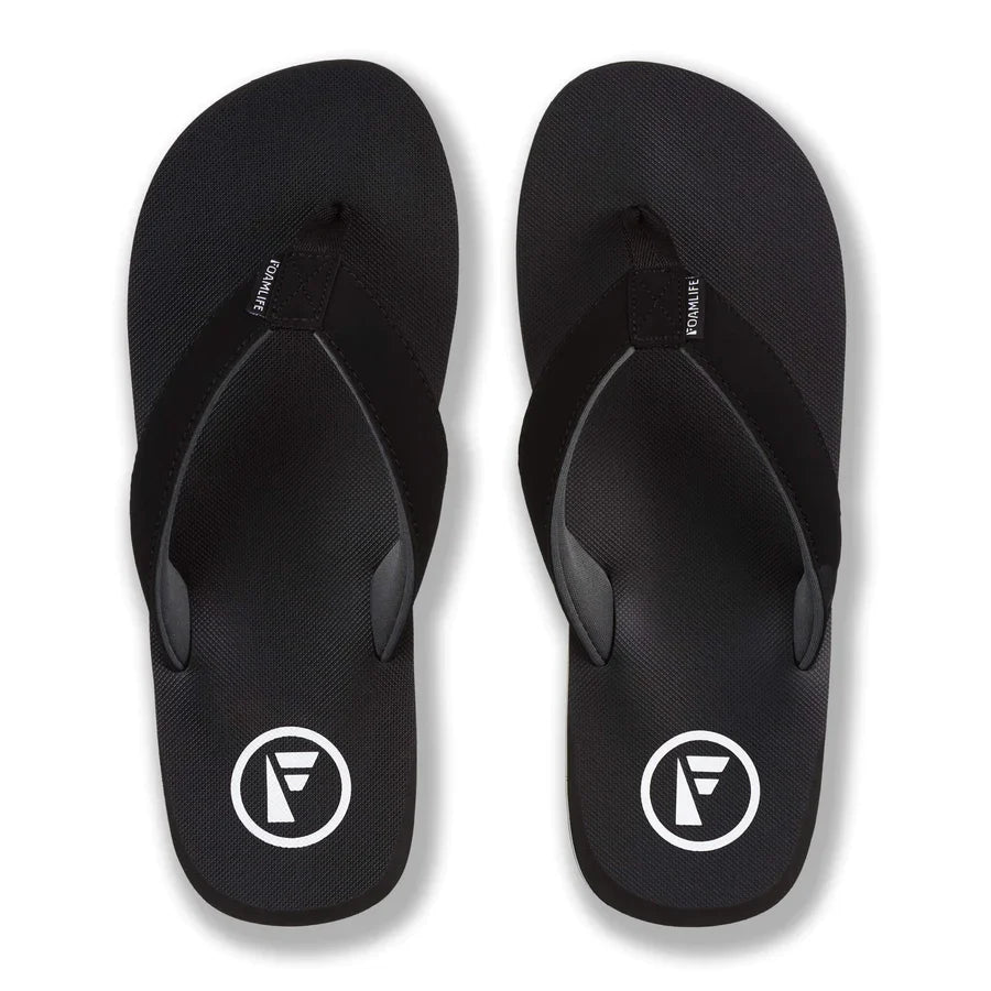 FOAMLIFE TARLAN - MENS FLIP FLOPS - BLACK