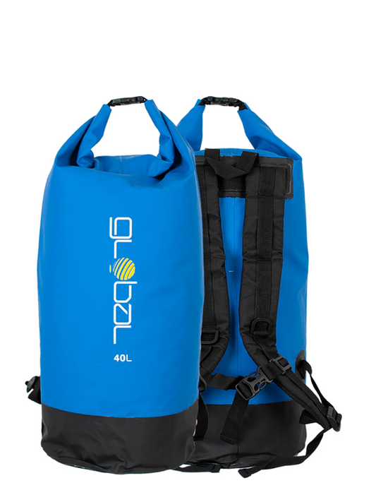 40ltr Global Dry Bag - Back Pack Style with reinforced adjustable straps.