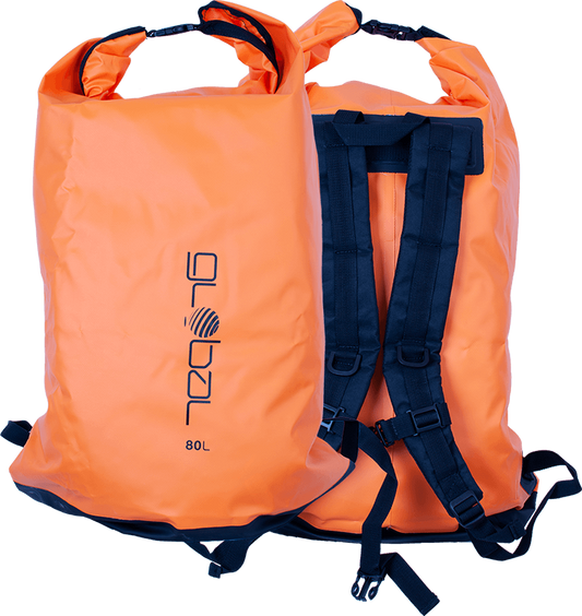 80ltr Global Dry Bag - Back Pack Style with reinforced adjustable straps.