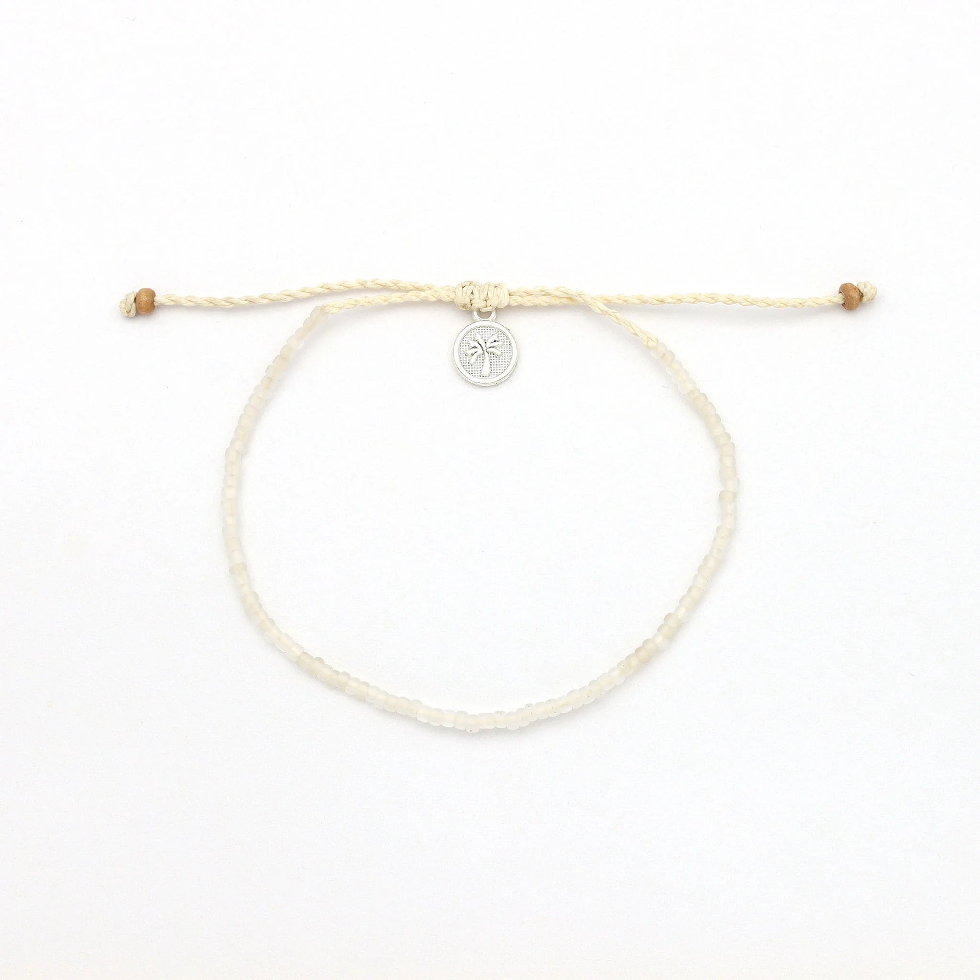 Ka'anapali Frosted Glass Beaded Anklet