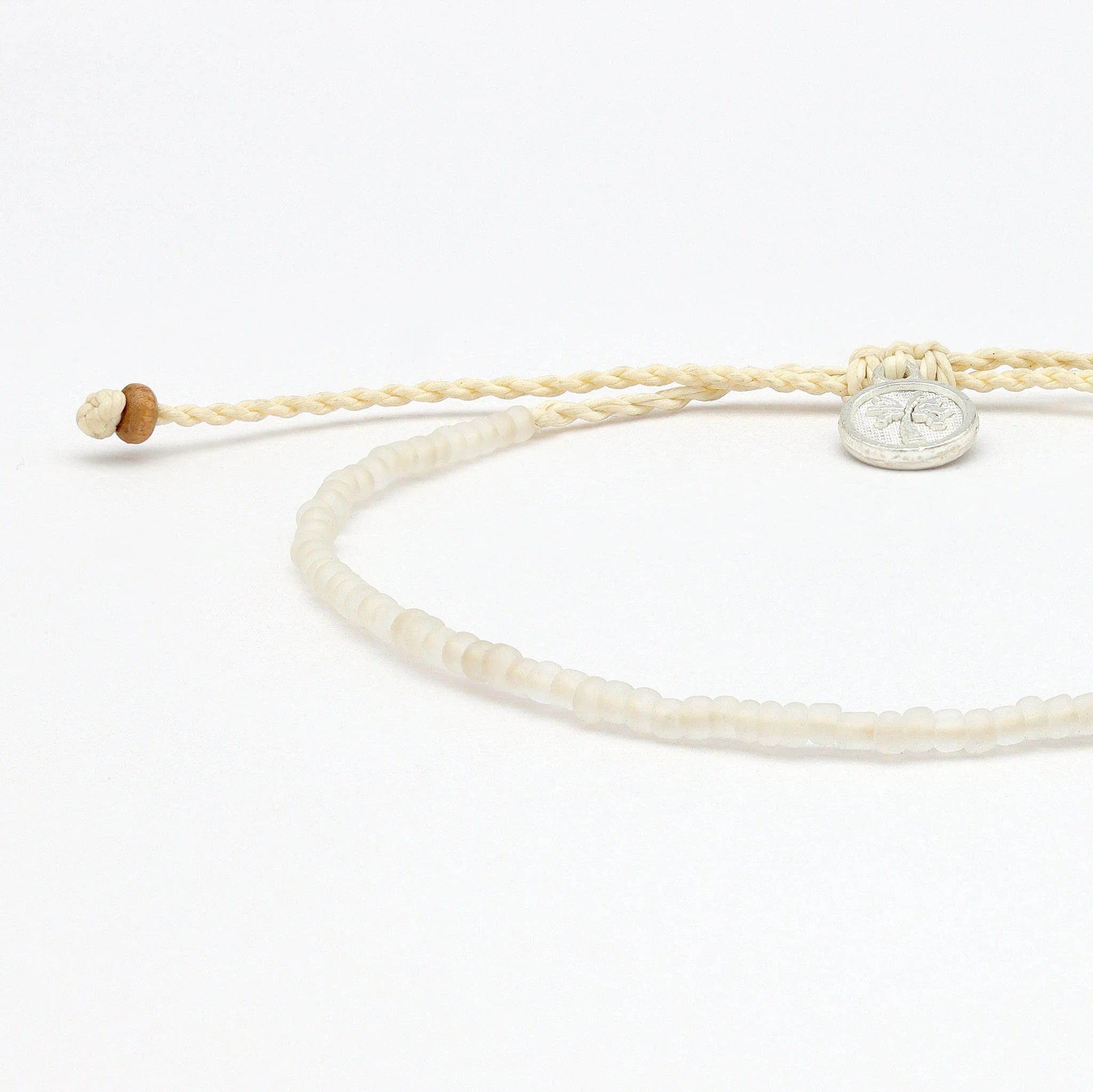 Ka'anapali Frosted Glass Beaded Anklet