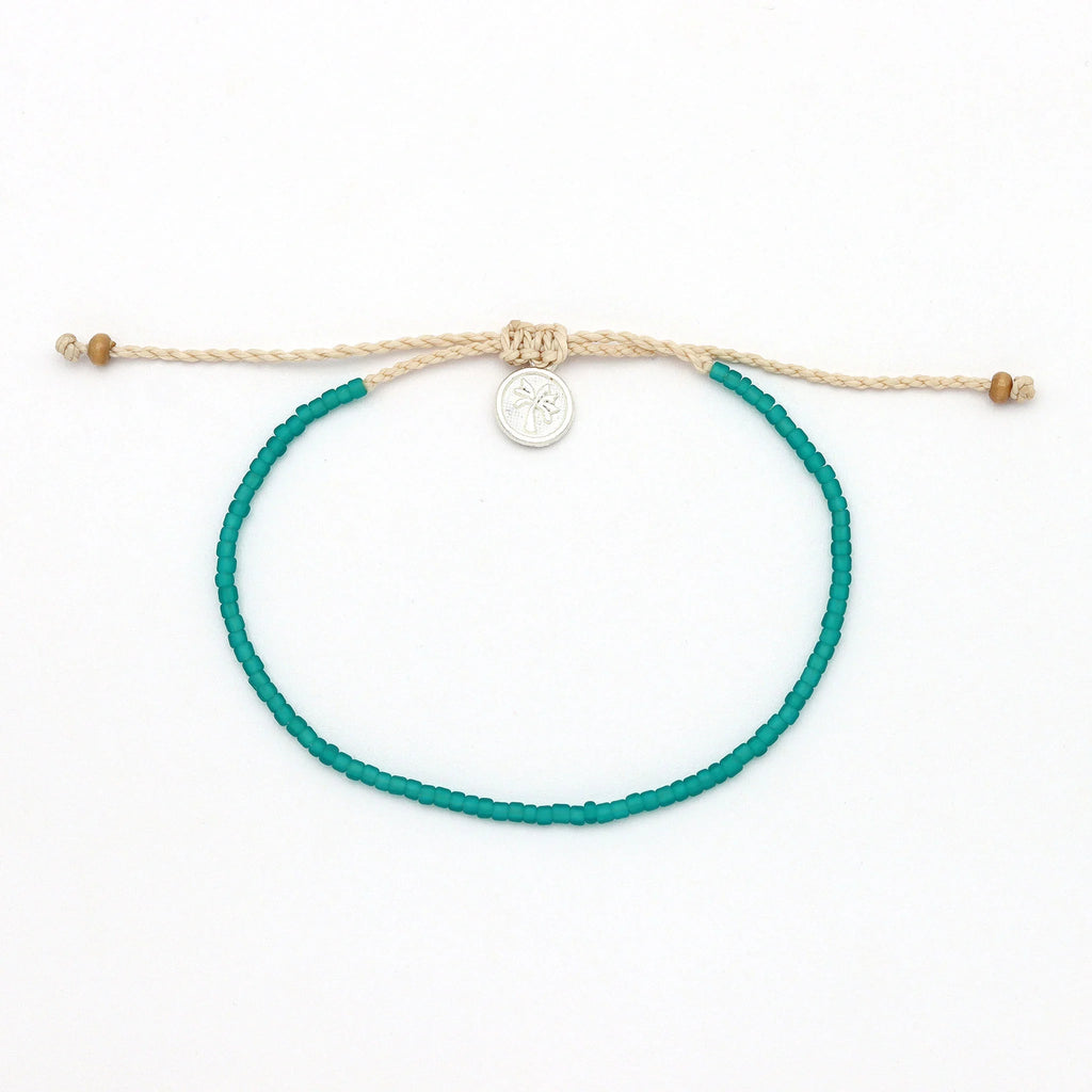 Ka'anapali Frosted Glass Beaded Anklet