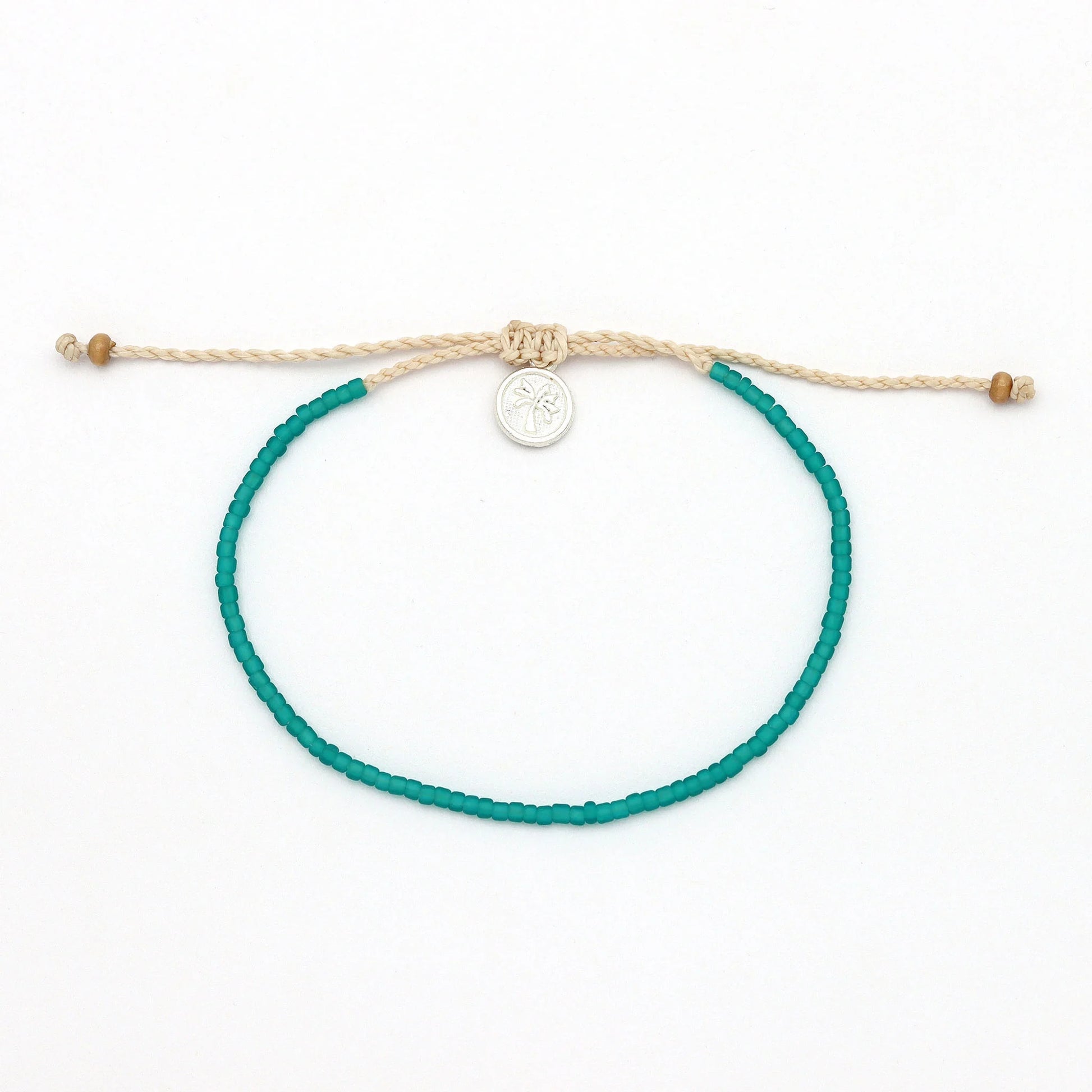 Ka'anapali Frosted Glass Beaded Anklet