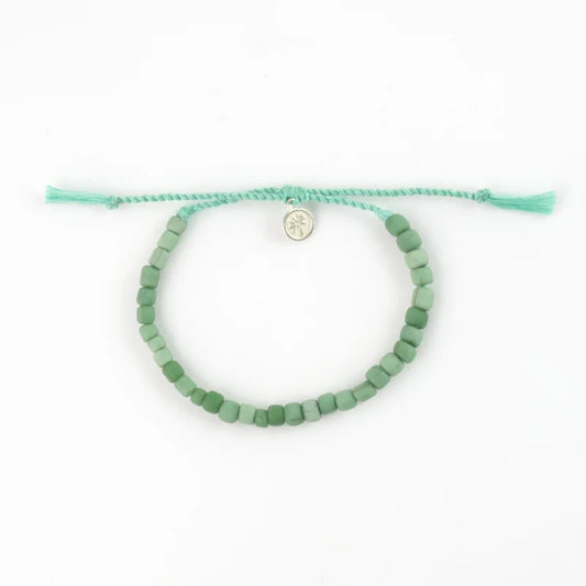 Pineapple island Anklet-glassbead blue