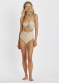 Sisstr Wave Garden Strapless One Piece Cheeky