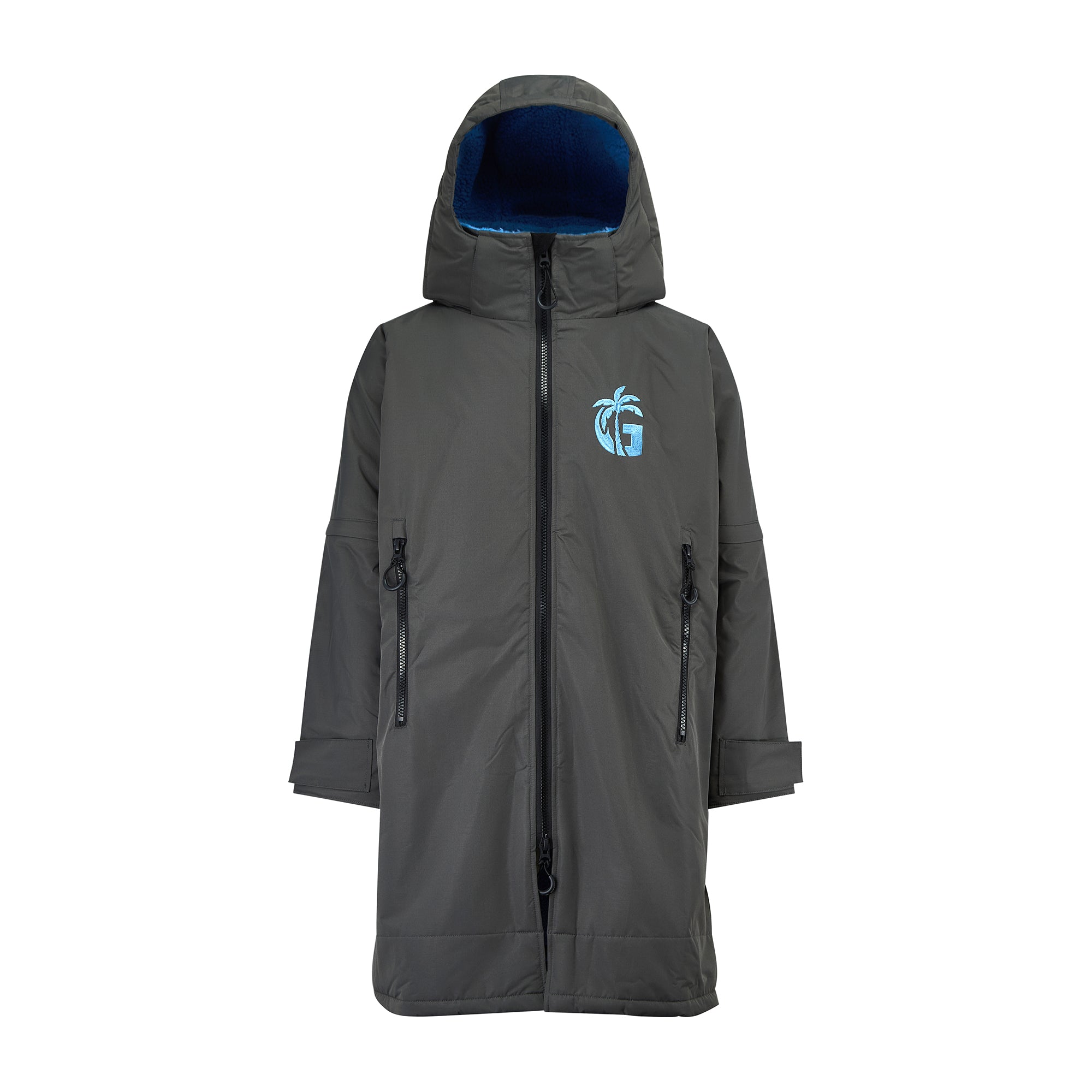 Gumbies Changing Robe (S-CAPE) - Charcoal & Blue