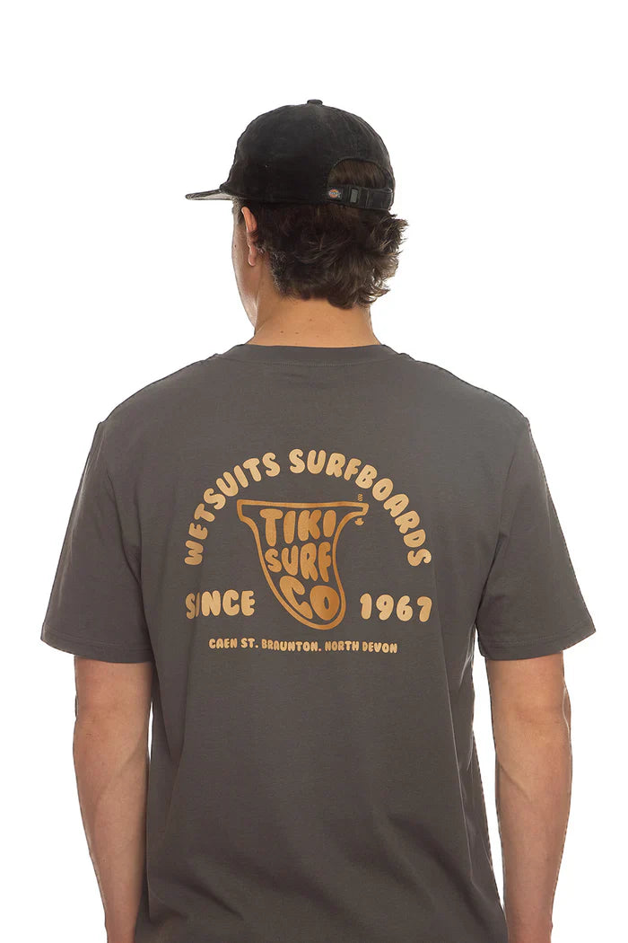 Tiki Fin T-Shirt Dark Grey