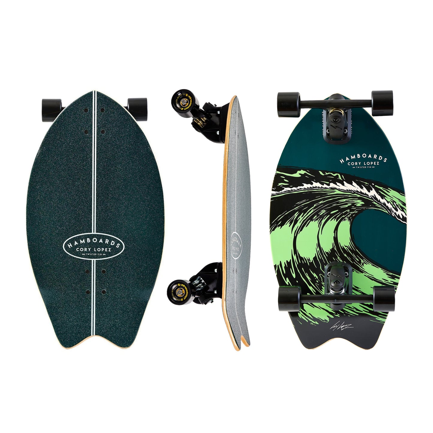 26" The Corey Lopez Twisted Fin - Dark Teal