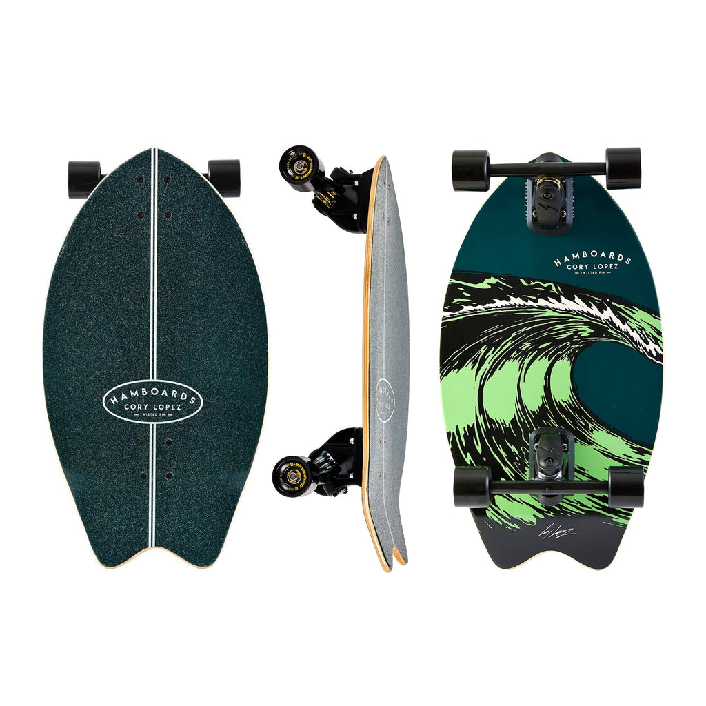 26" The Corey Lopez Twisted Fin - Dark Teal