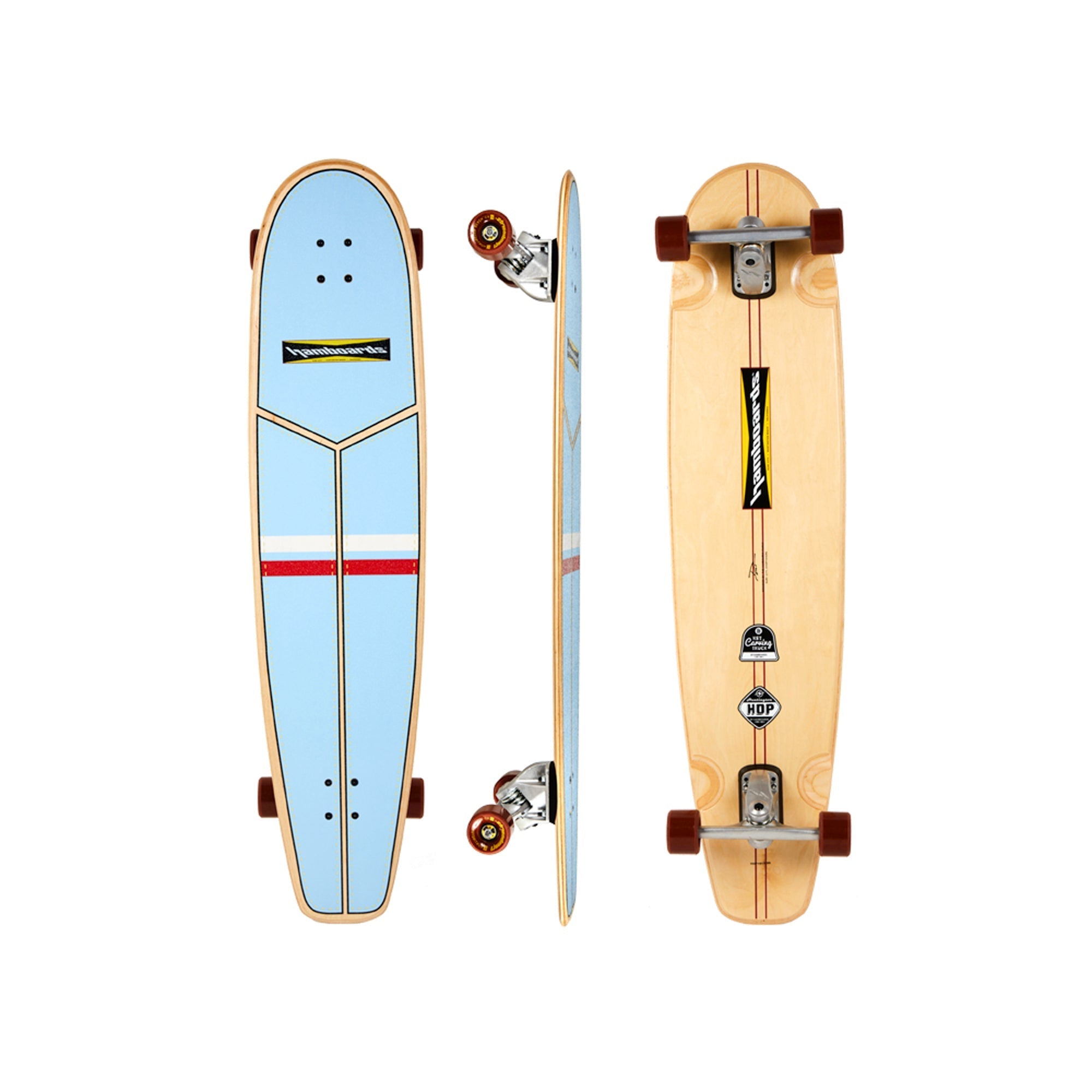 45" The Huntington Hop - Light Blue/Red/White - Hamboards UK