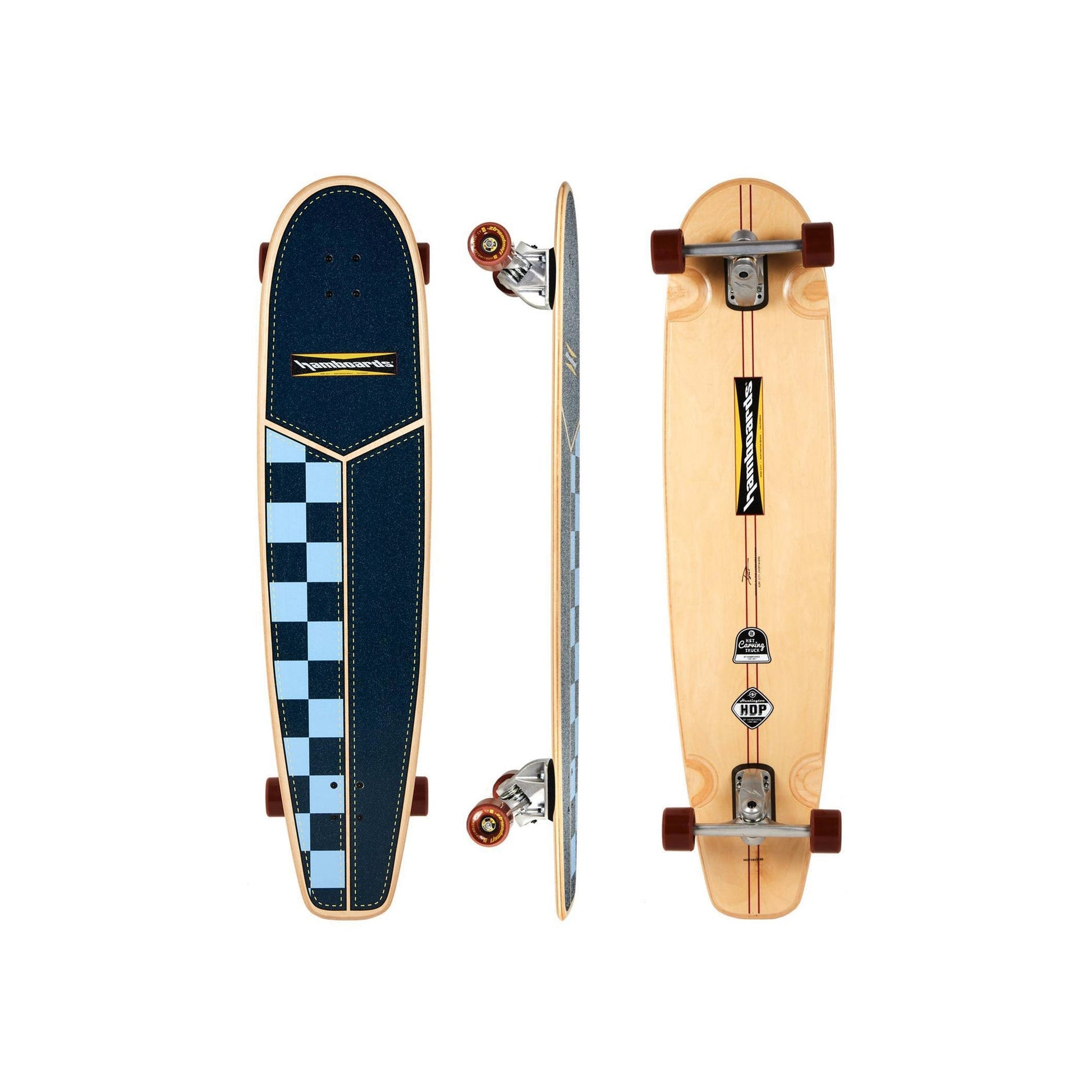 45" The Huntington Hop - Navy/Light Blue Checkers - Hamboards UK