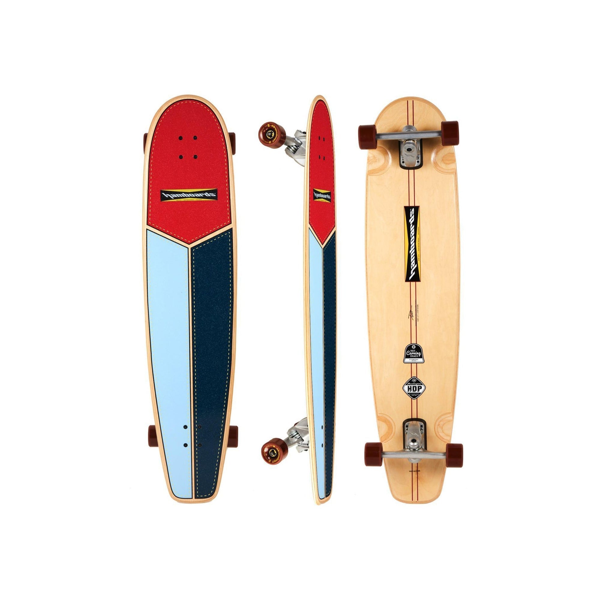 45" The Huntington Hop - Red/Light Blue/Navy - Hamboards UK