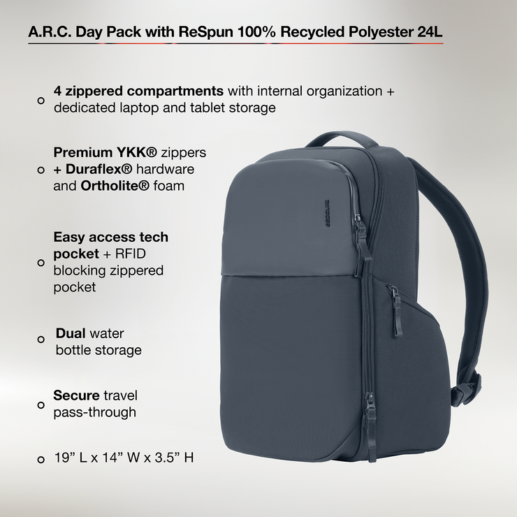 INCASE A.R.C. Daypack With ReSpun 100% Recycled Polyester 24L