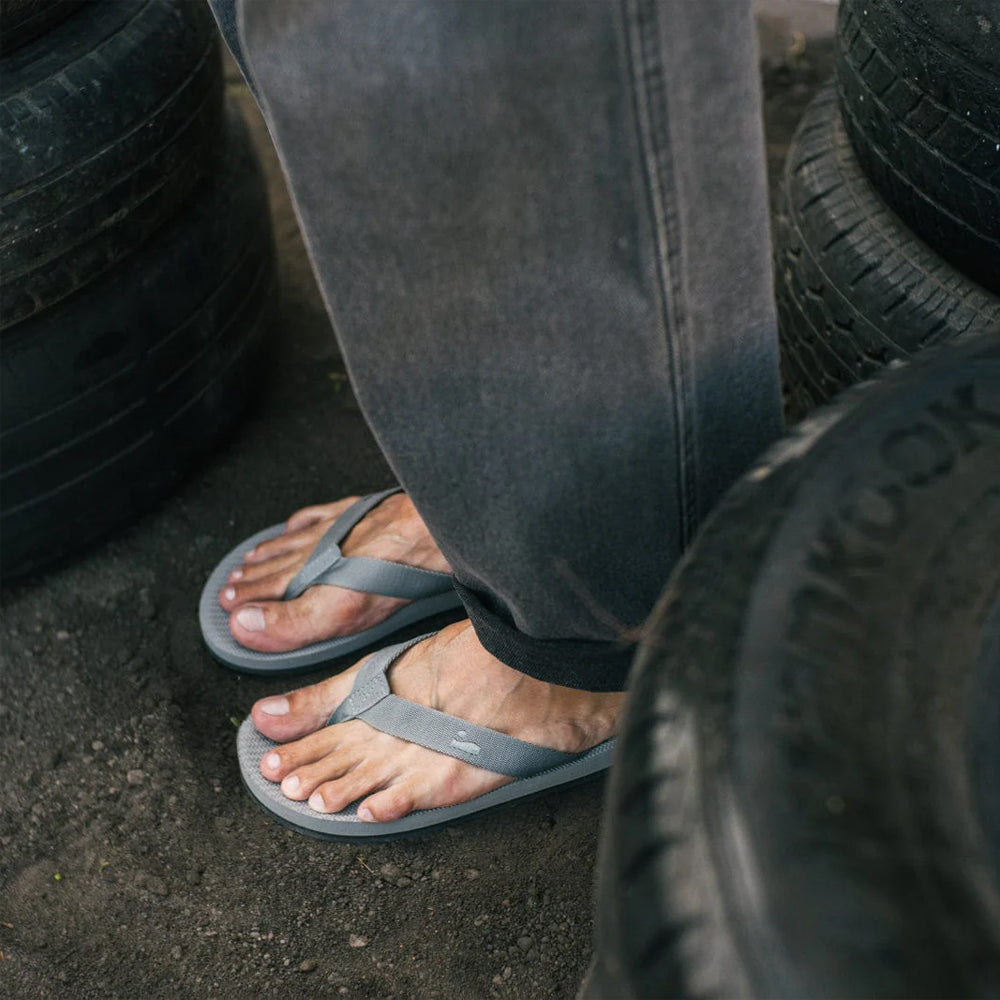 Indosole - Mens Flip Flops - Easy Living Lite - Granite