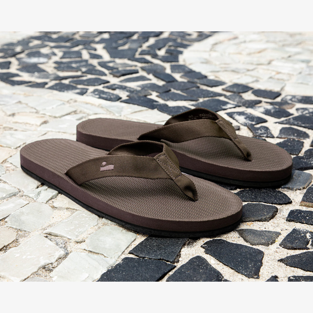 Indosole - Mens Flip Flops - Easy Living Lite - Soil