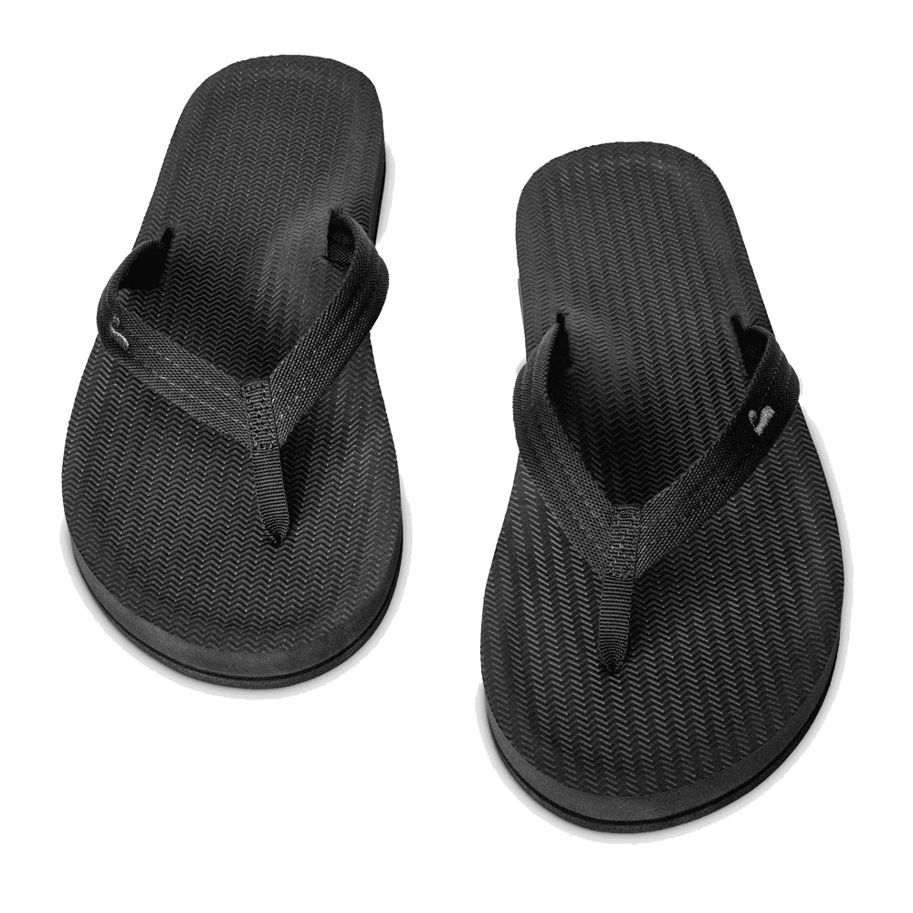 Indosole - Womens Flip Flops - Easy Living - Black