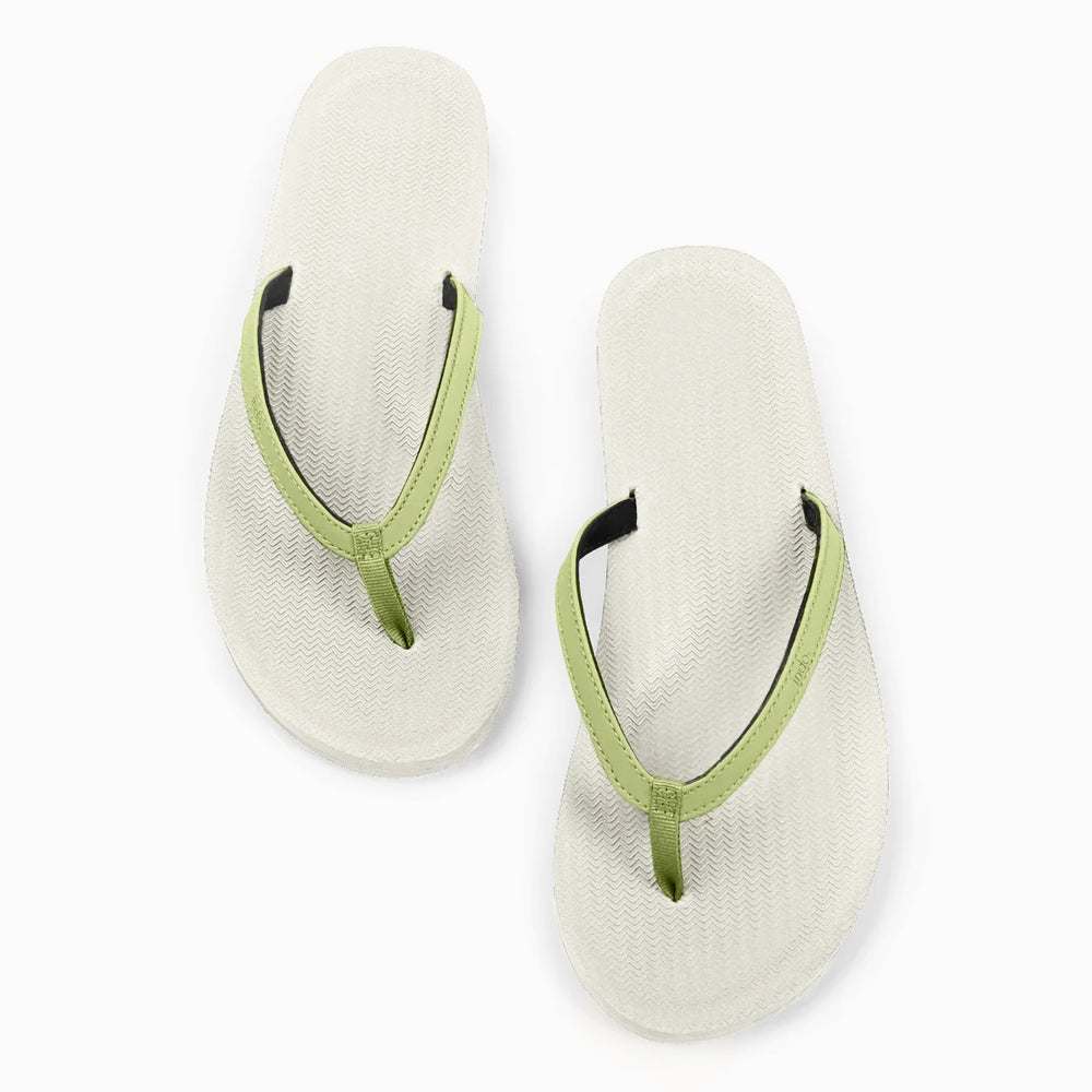 Indosole - Womens Flip Flops - ESSNTLS - Sea Salt / Olive