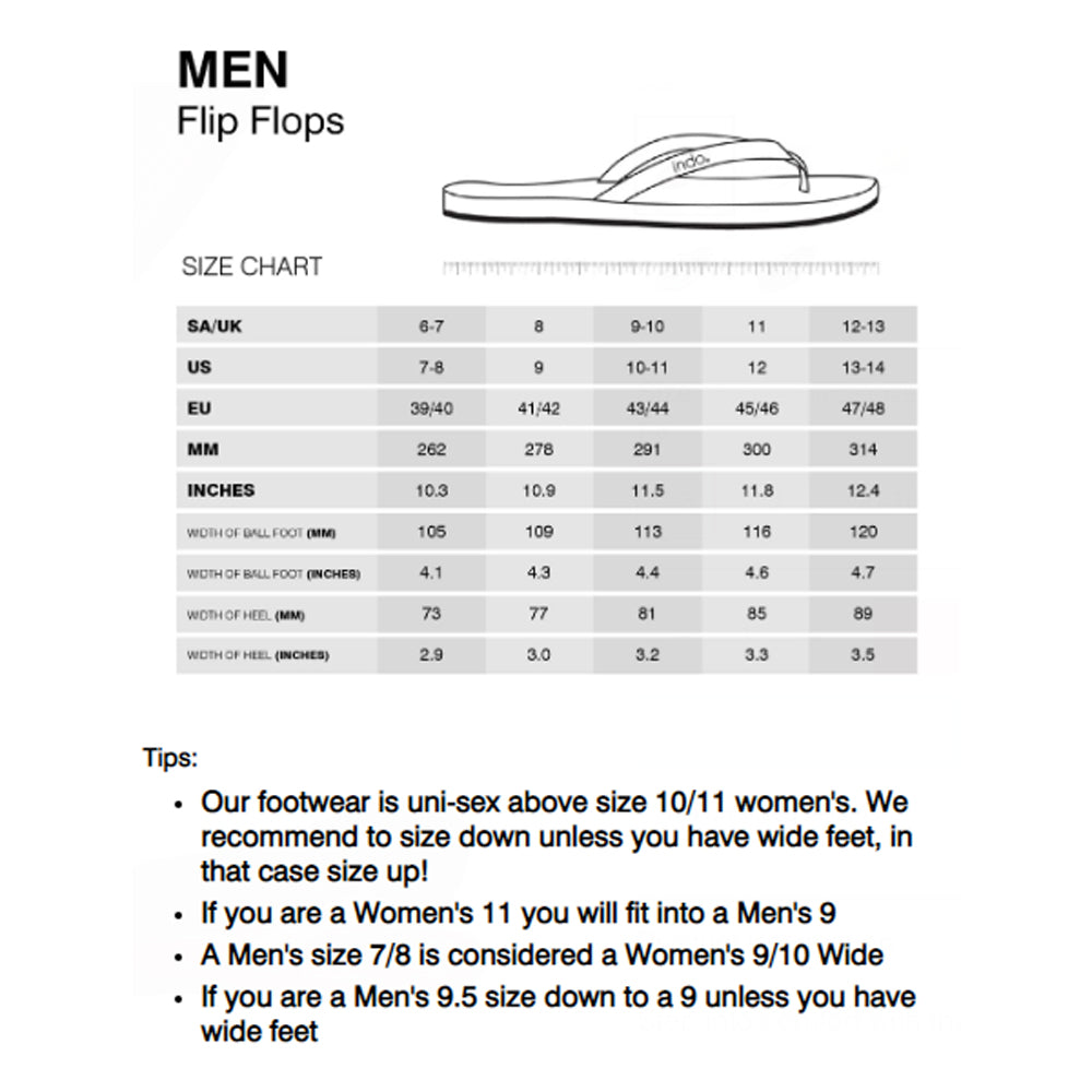 Indosole - Mens Flip Flops - Easy Living - Shore