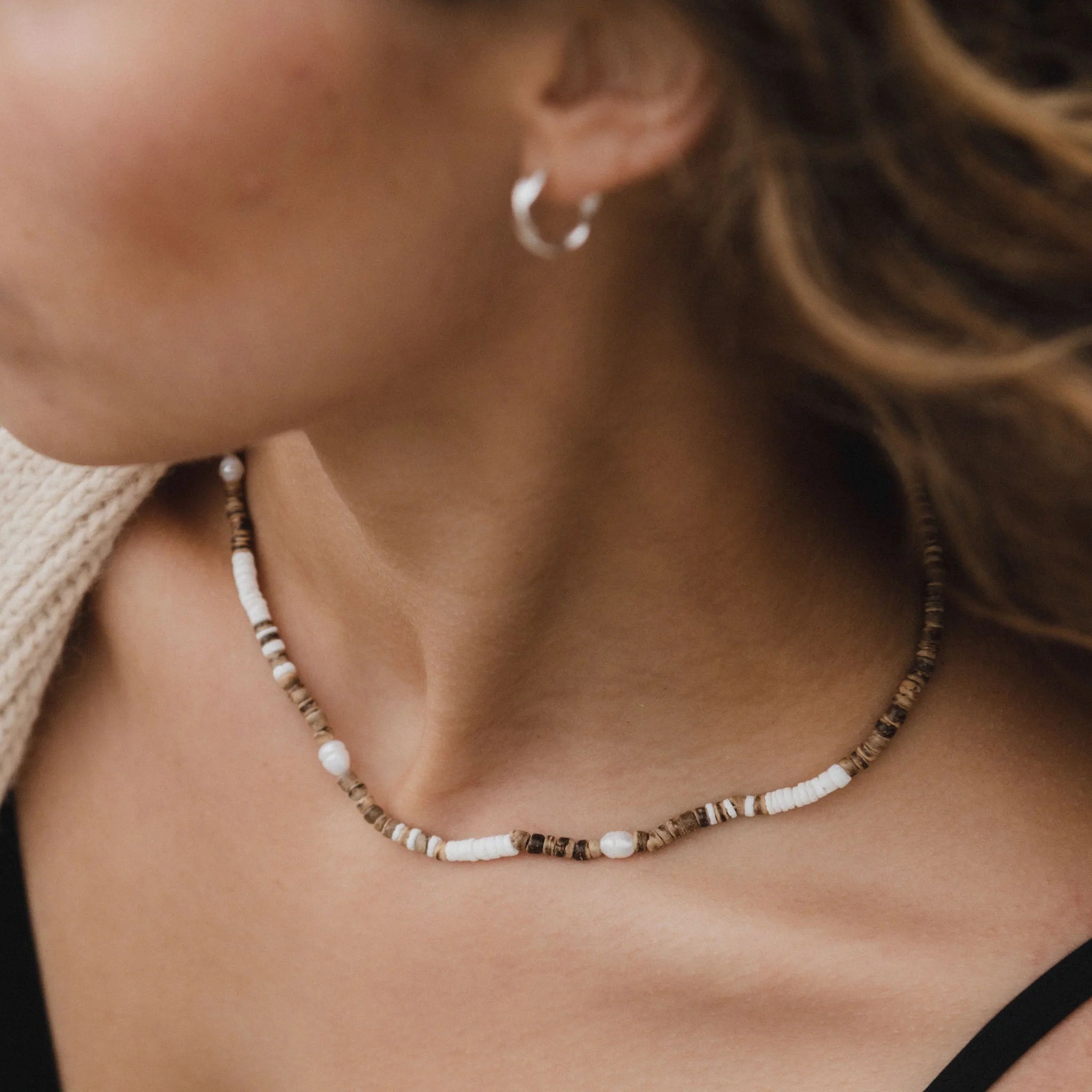 Kauai Puka Shell & Pearl Necklace