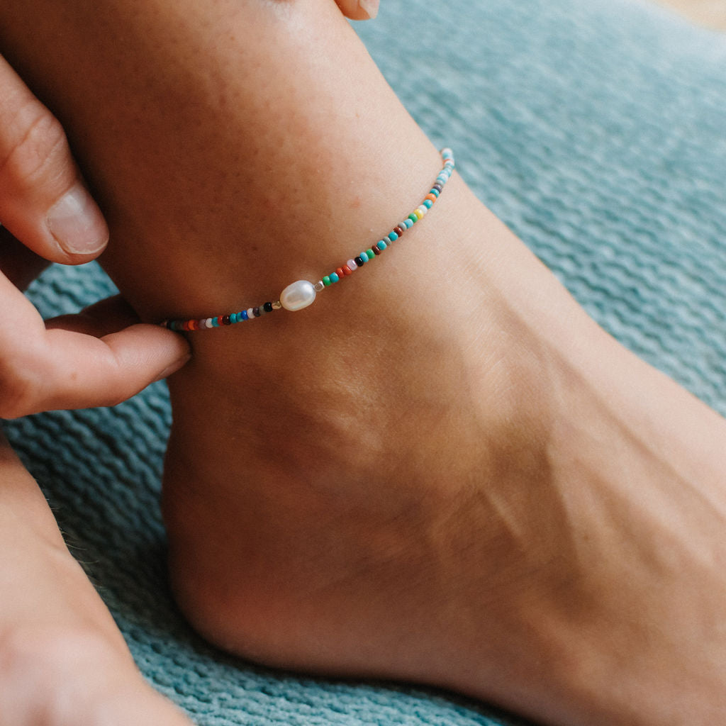 Matira Freshwater Pearl Beaded Anklet