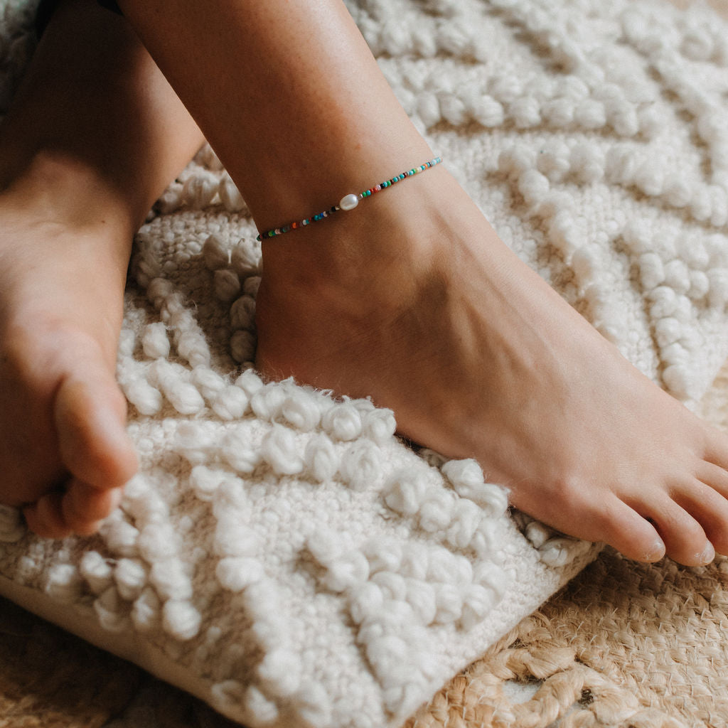 Matira Freshwater Pearl Beaded Anklet