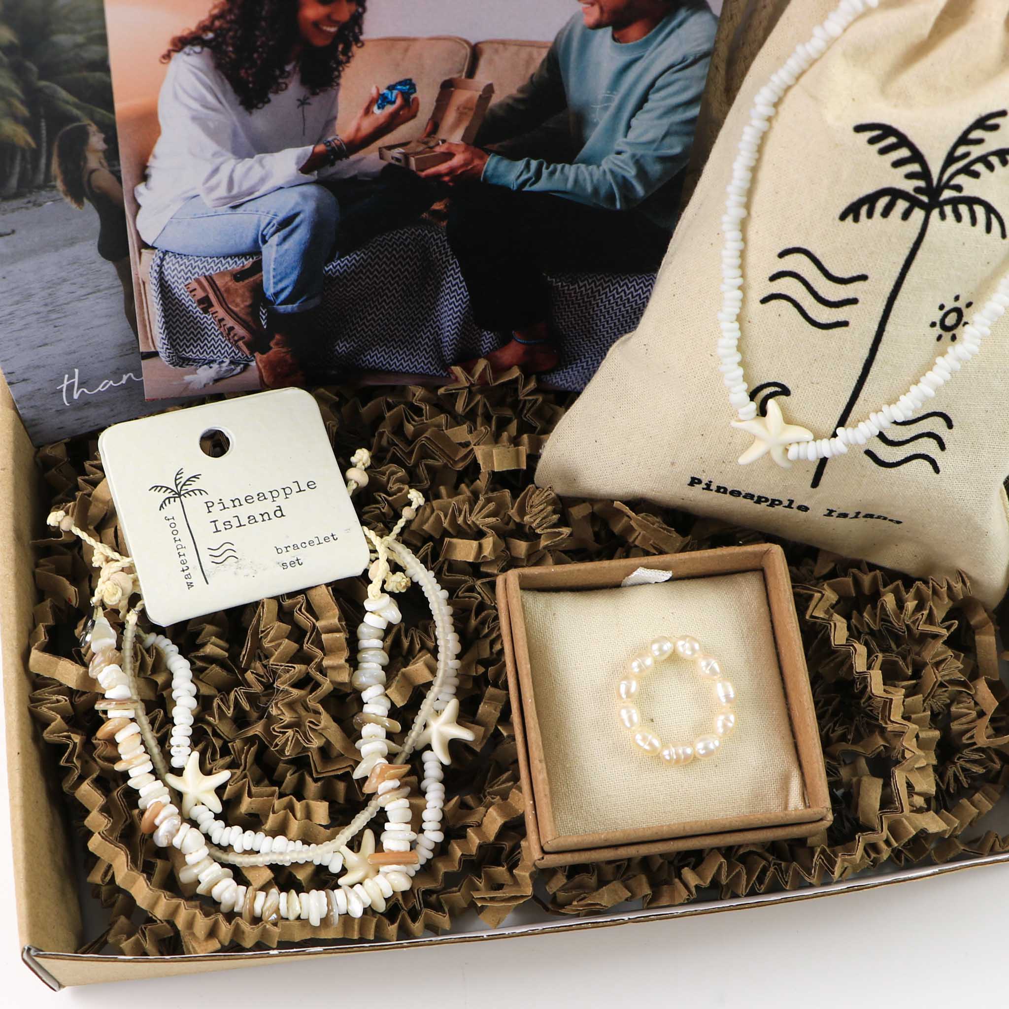 Tidepool Starfish & Pearls Letterbox Jewellery Set
