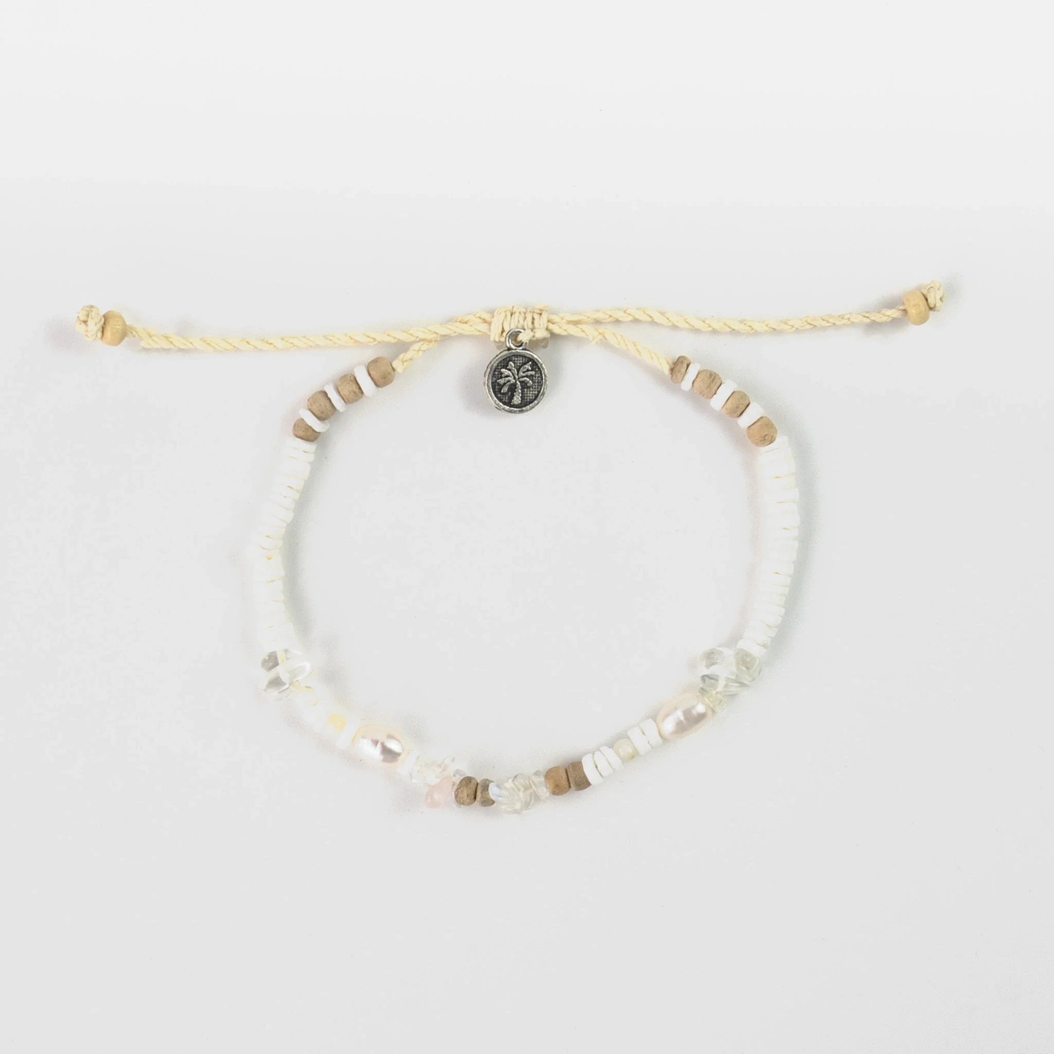 Love is Here Natural Stone, Pearl & Shell Bracelet