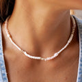 Love is Here Natural Stone, Pearl & Shell Necklace