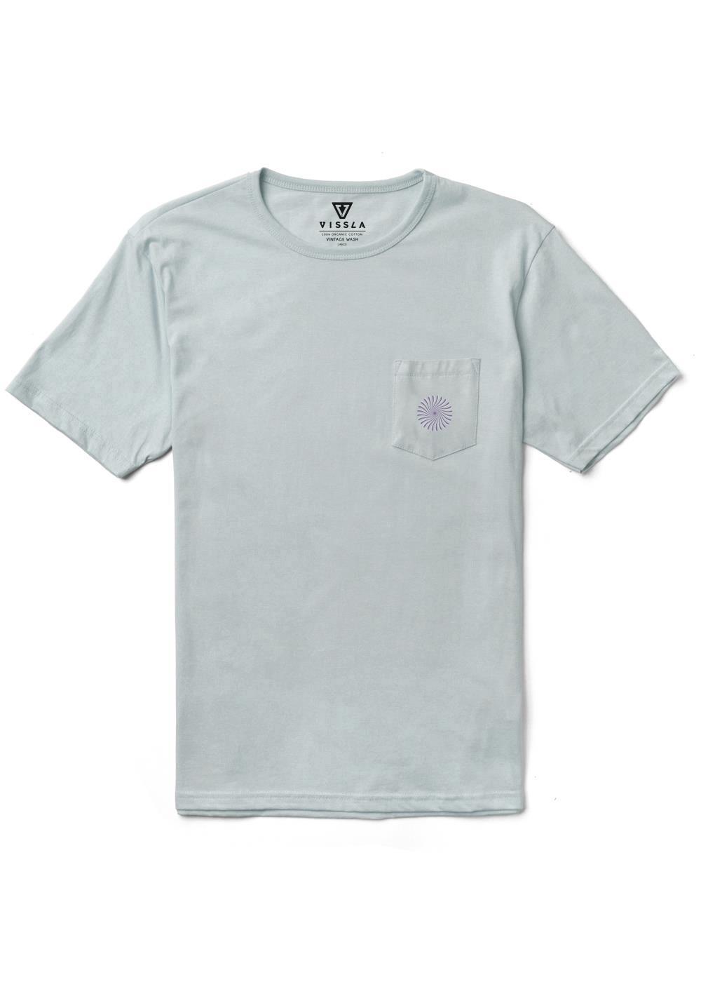 Vissla Psycho Surf Organic Pkt Tee - grey mist